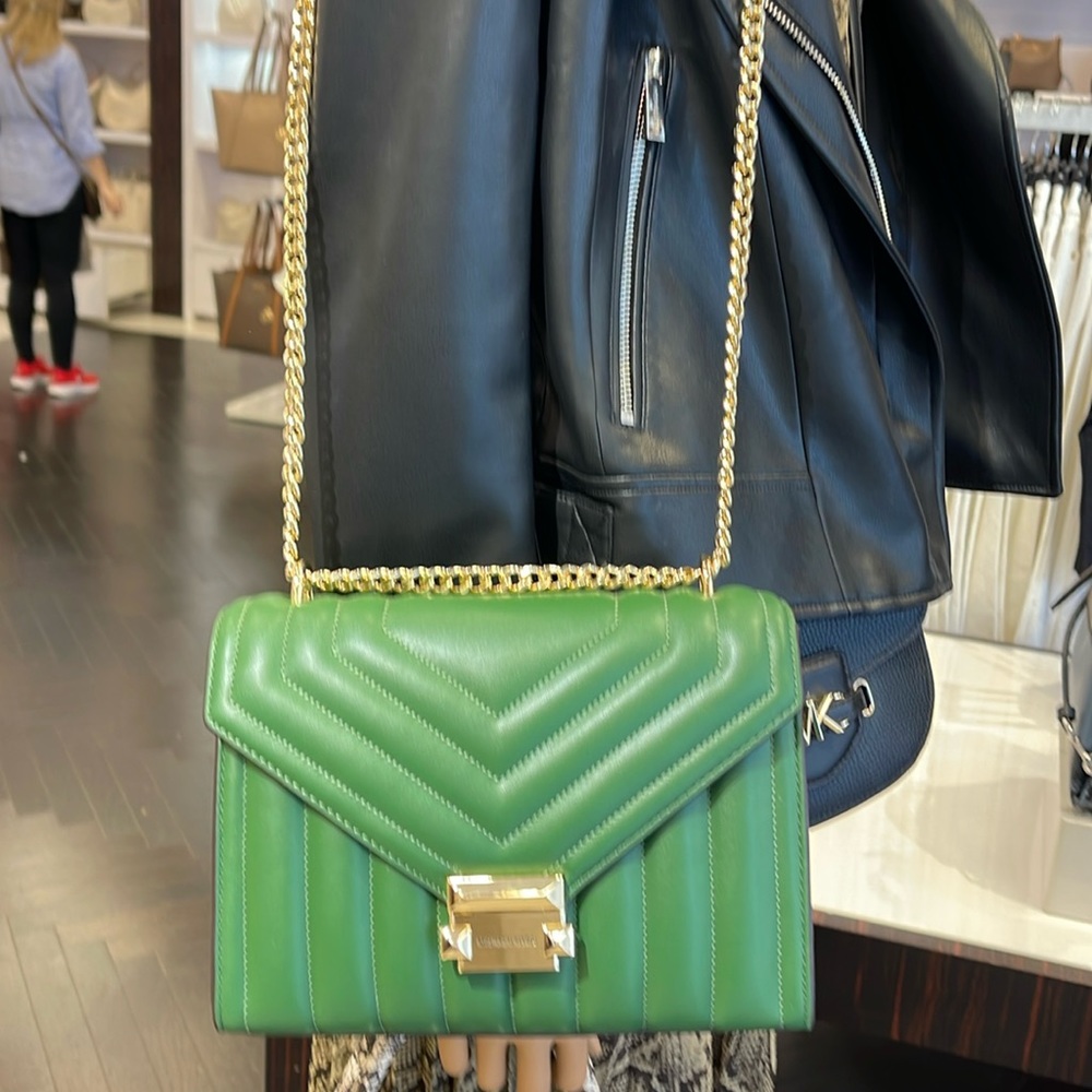 Michael Kors Whitney Medium Flap Chain Shoulder Bag 
Fern Green 
NWT - Picture 12 of 16